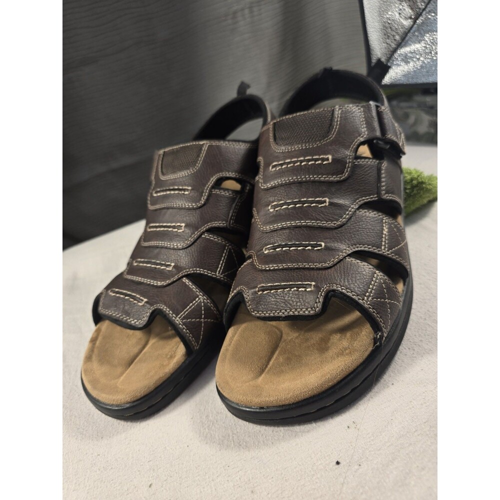 Dockers Men Slingback Fisherman Sport Sandals Shorewood Size US 14M Briar Brown